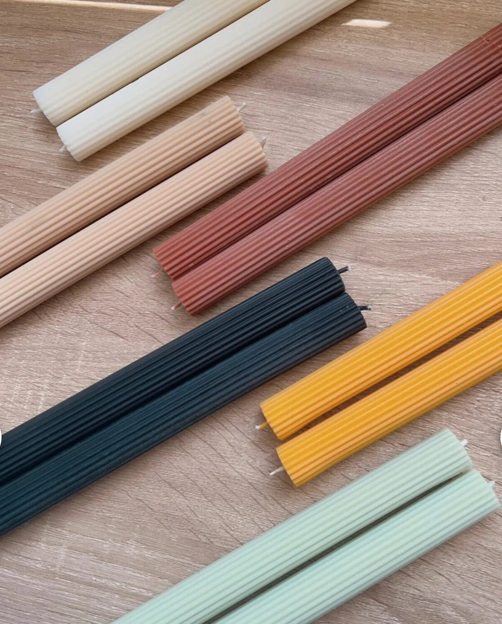 Candela Zigrinata – Set da 3 pezzi 26 cm