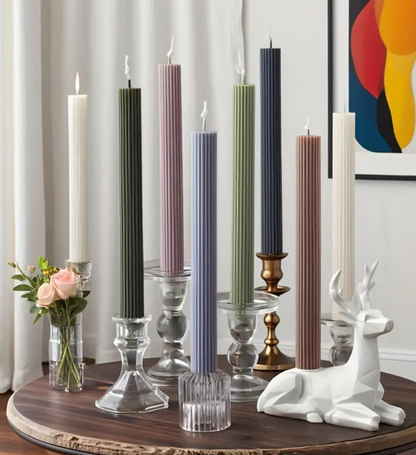 Candela Zigrinata – Set da 3 pezzi 26 cm