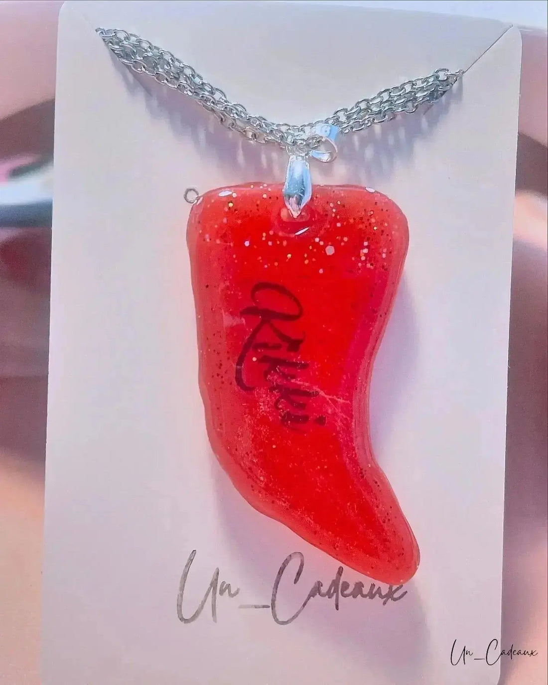 Ciondolo Corno Rosso Fatto a Mano🌶️ - Un_Cadeaux
