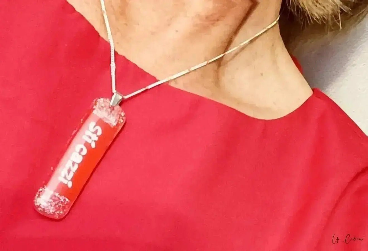 Ciondolo in resina con scritta personalizzata - Un_Cadeaux